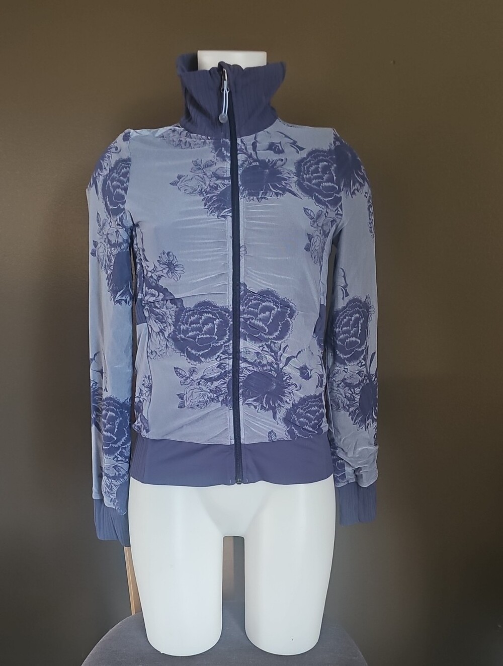 Women's Floral Zip-Front Jacket - Lavender